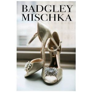 Badgley Mischka Bridal Ankle Strap Wedding Shoes